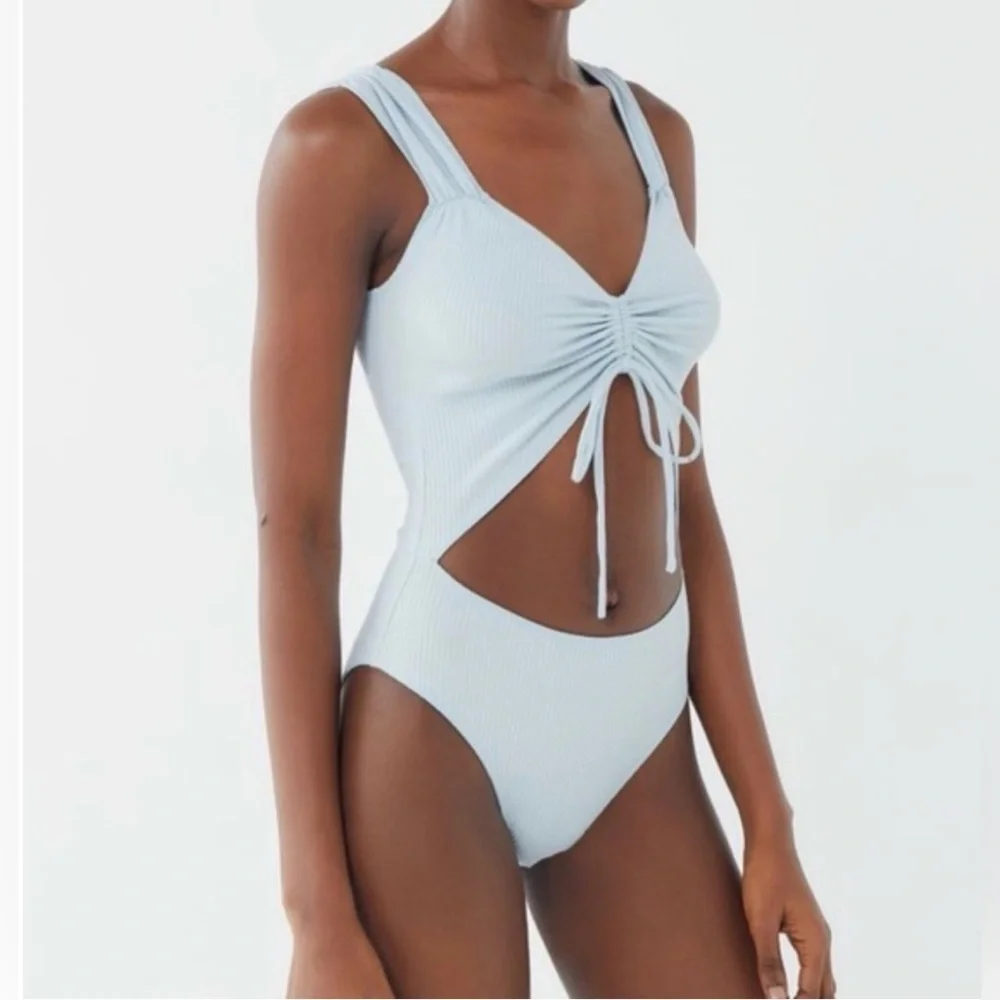 Out From Under from Urban Outfitters Beatrice Cinched Cutout Bodysuit, Size M - Picture 1 of 10